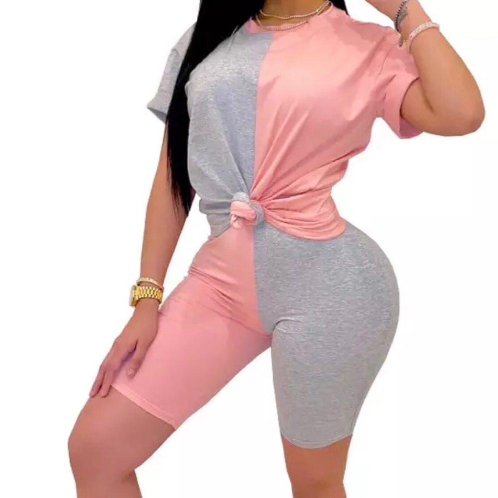Colorblock Biker Short Sets (3 colors)